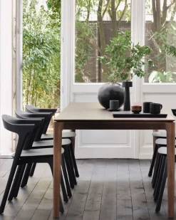 Ethnicraft Dining Tables*Bok dining table 180x90 cm, Lacquered teak Brown