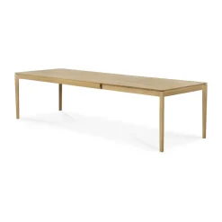 Ethnicraft Dining Tables*Bok dining table 200/300x100x76 cm, Hardwax oiled oak Brown