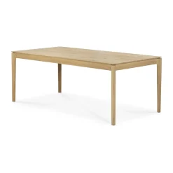 Ethnicraft Dining Tables*Bok dining table 200/300x100x76 cm, Hardwax oiled oak Brown