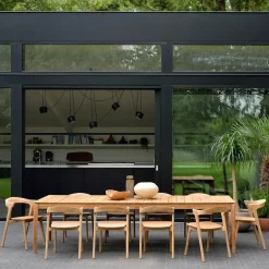 Ethnicraft Table For Outdoor Use*Bok outdoor dining table teak, 300x110 cm Brown