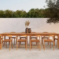 Ethnicraft Table For Outdoor Use*Bok outdoor dining table teak, 300x110 cm Brown