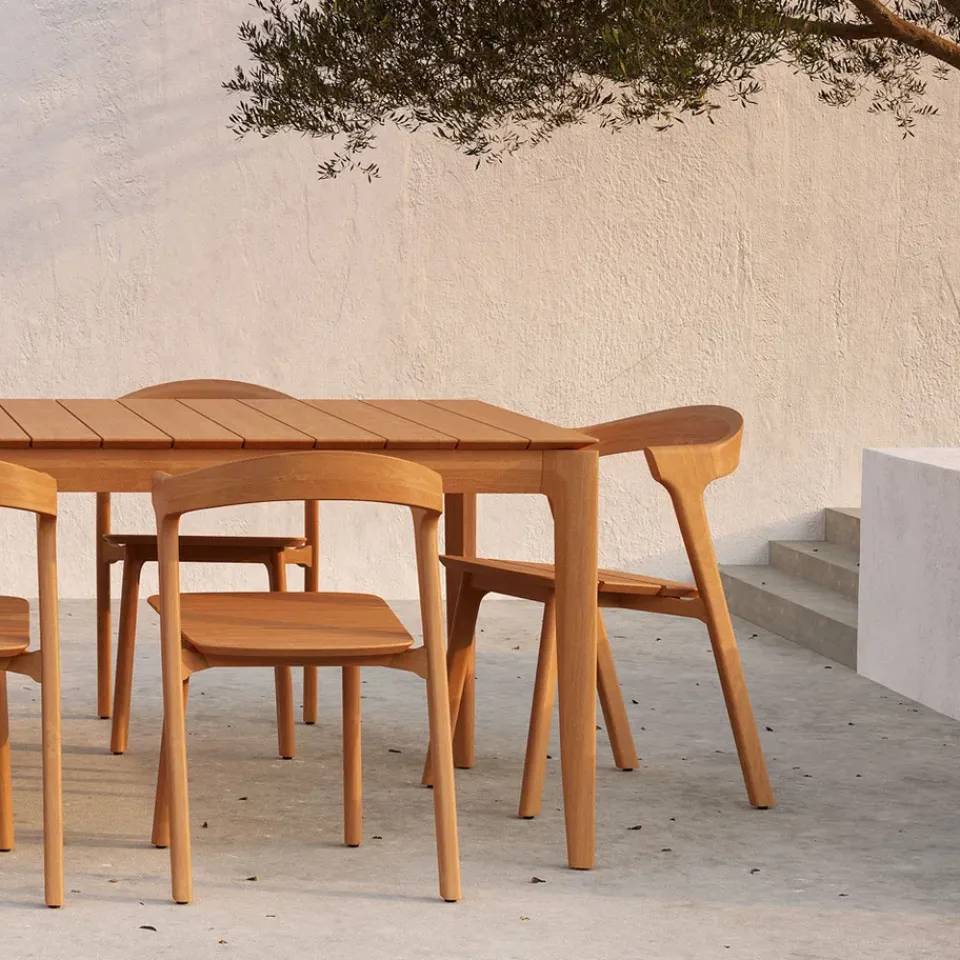 Ethnicraft Table For Outdoor Use*Bok outdoor dining table teak, 250x100 cm Brown