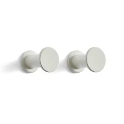 HAY Clothes Hooks & Hangers*Bolt hook 2-pack Ø2.8 cm, Light Grey