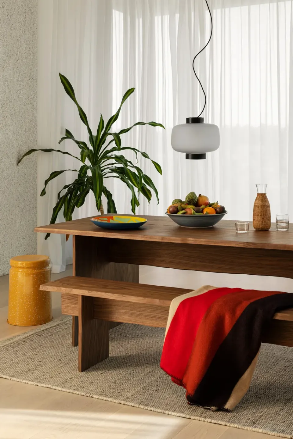 Hem Benches*Bookmatch bench 210 cm, Walnut Brown