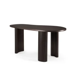 Ethnicraft Desks*Boomerang desk, Dark stained mahogany,160x83x76 cm Brown