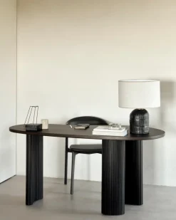 Ethnicraft Desks*Boomerang desk, Dark stained mahogany,160x83x76 cm Brown