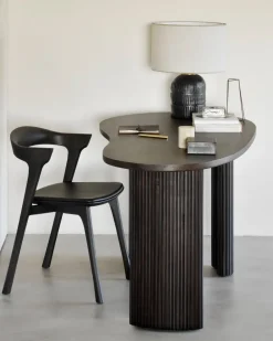 Ethnicraft Desks*Boomerang desk, Dark stained mahogany,160x83x76 cm Brown
