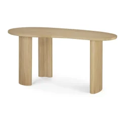 Ethnicraft Desks*Boomerang desk, Lacquered oak, 160x83x76 cm Beige