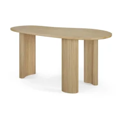 Ethnicraft Desks*Boomerang desk, Lacquered oak, 160x83x76 cm Beige