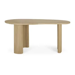 Ethnicraft Desks*Boomerang desk, Lacquered oak, 160x83x76 cm Beige
