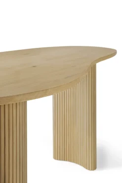 Ethnicraft Desks*Boomerang desk, Lacquered oak, 160x83x76 cm Beige
