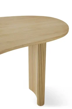 Ethnicraft Desks*Boomerang desk, Lacquered oak, 160x83x76 cm Beige