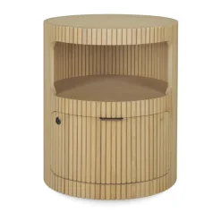 Ethnicraft Dressers & Drawer Units*Boomerang hook rack with key lock, Oak, Ø45 cm Beige