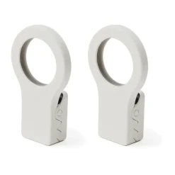Bosign Clothes Hooks & Hangers*Loop clips for kitchen towel 2-pack, White