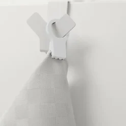 Bosign Clothes Hooks & Hangers*Loop clips for kitchen towel 2-pack, White