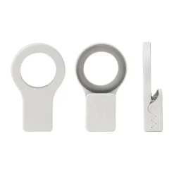 Bosign Clothes Hooks & Hangers*Loop clips for kitchen towel 2-pack, White