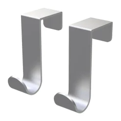 Bosign Clothes Hooks & Hangers*simple J-hook 2-pack, Brushed steel Silver-coloured