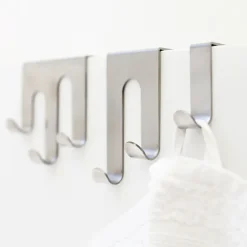 Bosign Clothes Hooks & Hangers*simple J-hook 2-pack, Brushed steel Silver-coloured