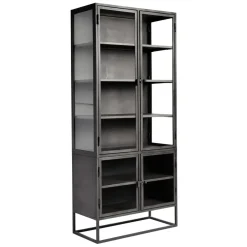 MUUBS Display & Glass Cabinets*Boston high cabinet 200 cm, Black