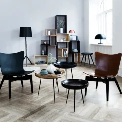 Mater Coffee Tables*Bowl Large table, mango sirka grey. black stand Brown
