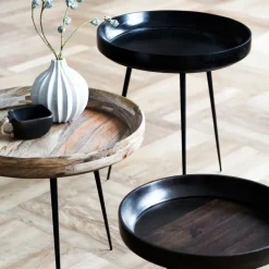 Mater Coffee Tables*Bowl medium table, mango . stand Black