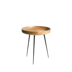 Mater Coffee Tables*Bowl medium table, mango nature. black stand Beige