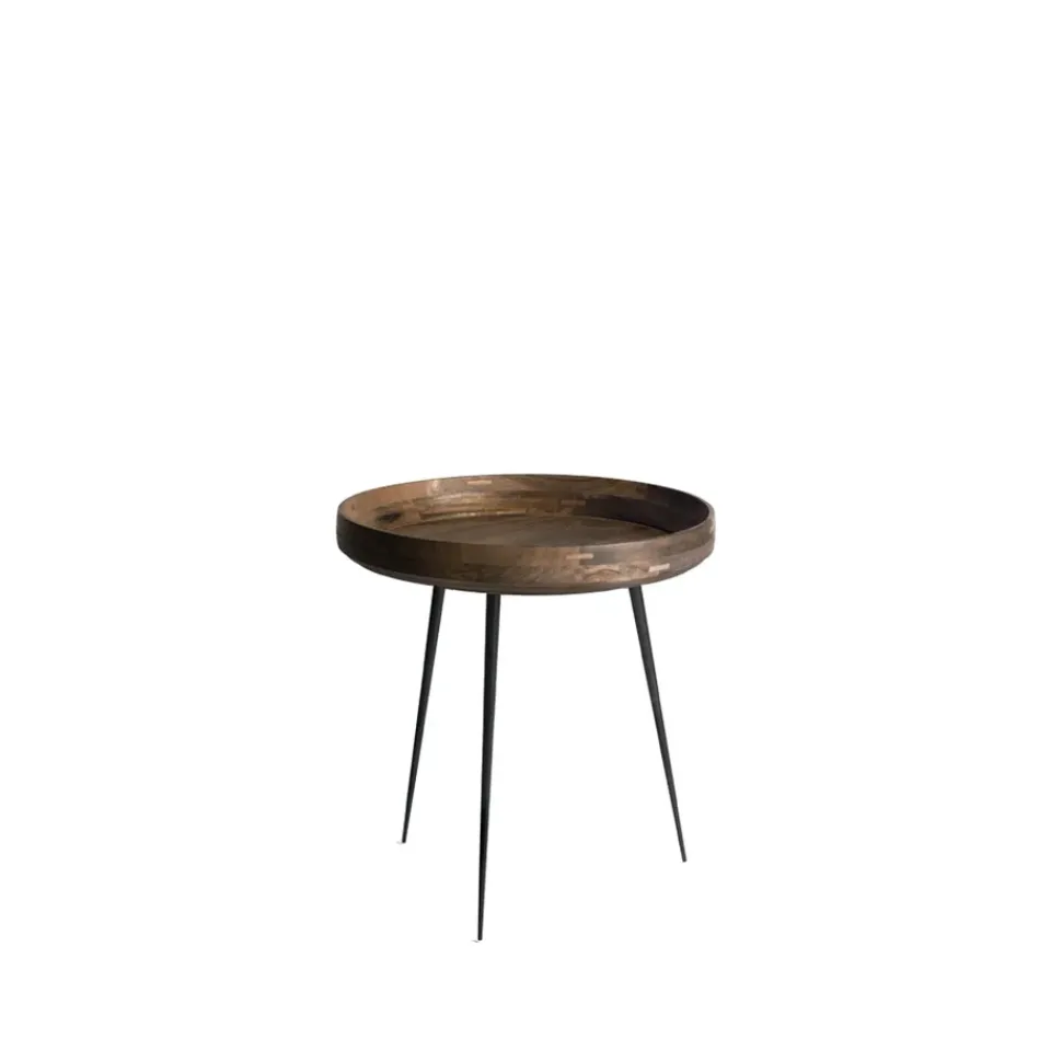 Mater Coffee Tables*Bowl Small table, mango sirka grey. black stand Brown