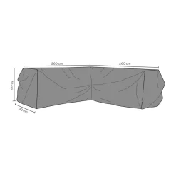 Brafab Garden Details & Accessories*furniture cover corner sofa, 260 cm Black