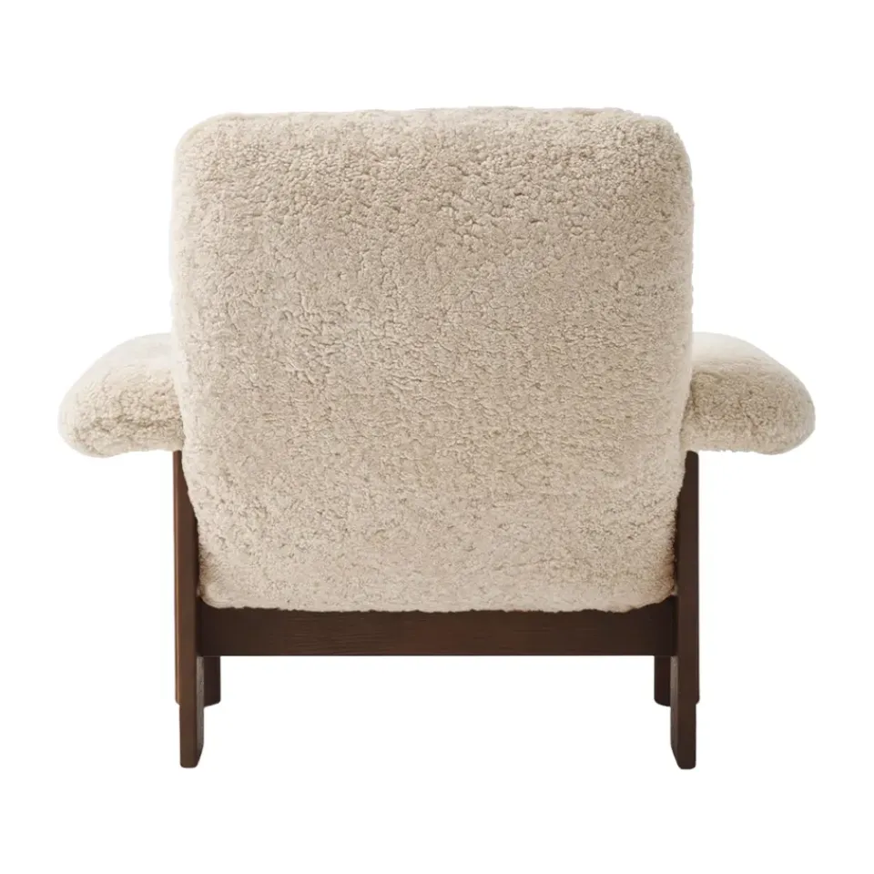 Audo Copenhagen Armchairs & Footstools*Brasilia armchair, Dark oak-Nature sheepskin curly Beige