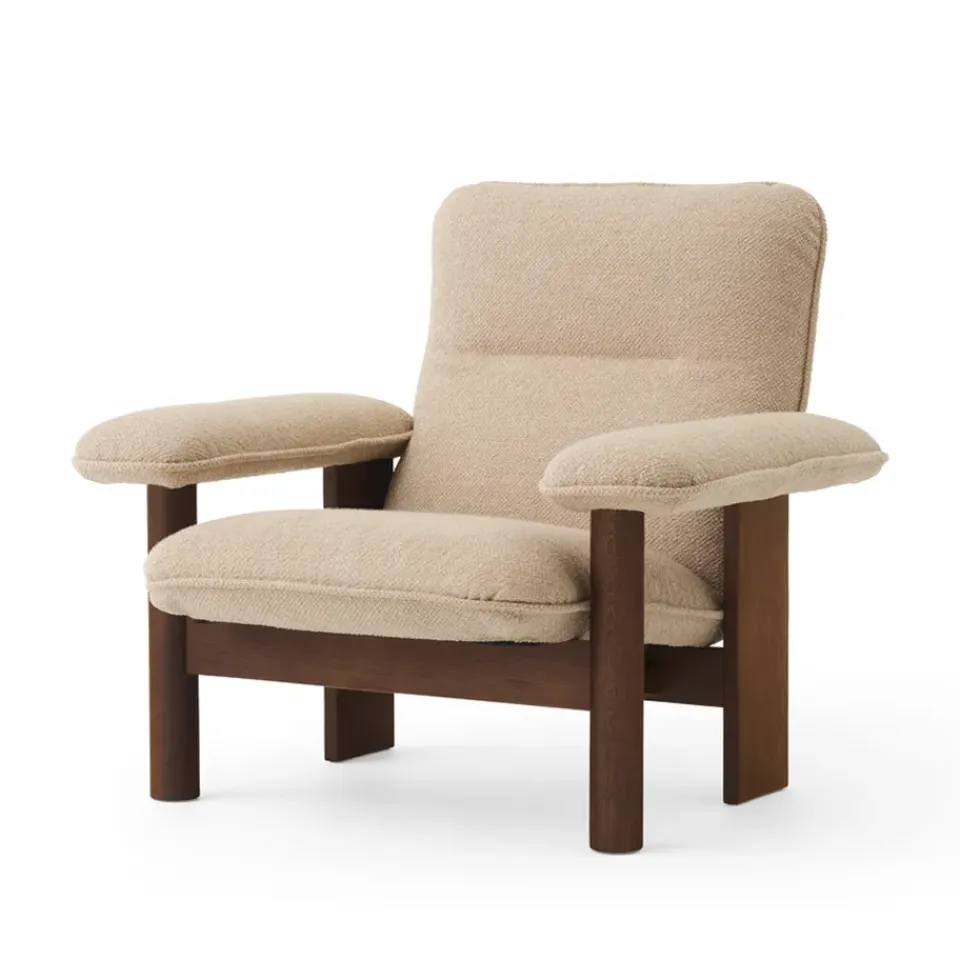 Audo Copenhagen Armchairs & Footstools*Brasilia armchair, Dark oak-Bouclé 02 Beige