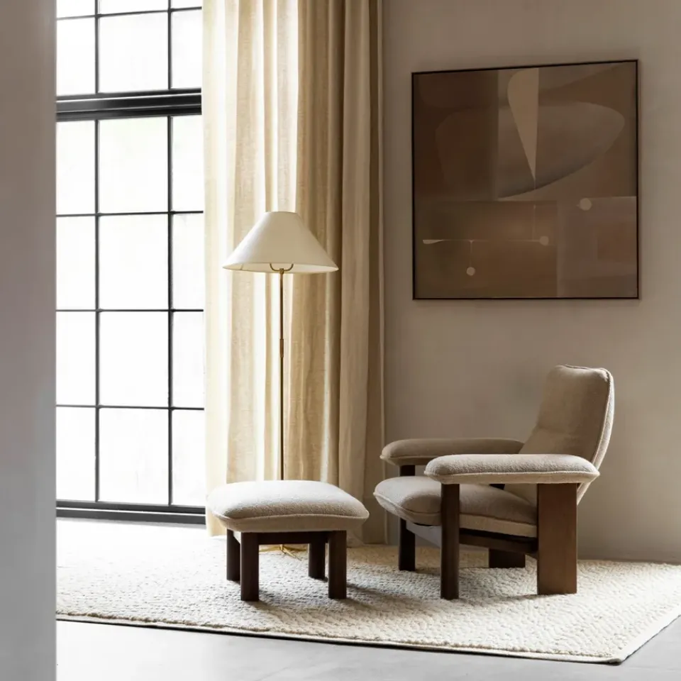 Audo Copenhagen Armchairs & Footstools*Brasilia armchair, Dark oak-Bouclé 02 Beige