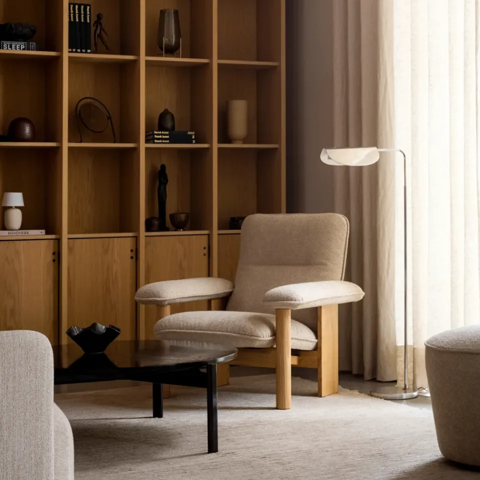 Audo Copenhagen Armchairs & Footstools*Brasilia armchair, Dark oak-Moss 011 Grey