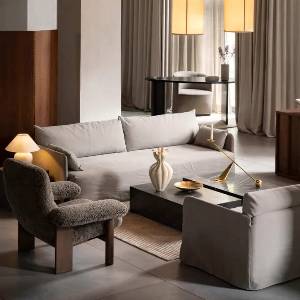 Audo Copenhagen Armchairs & Footstools*Brasilia armchair, Dark oak-Moss 011 Grey