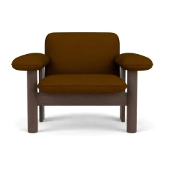 Audo Copenhagen Armchairs & Footstools|Chairs*Brasilia armchair low back, Dark oak-Baru 0450 Gold-coloured