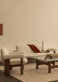 Audo Copenhagen Armchairs & Footstools|Chairs*Brasilia armchair low back, Dark oak-Baru 0450 Gold-coloured