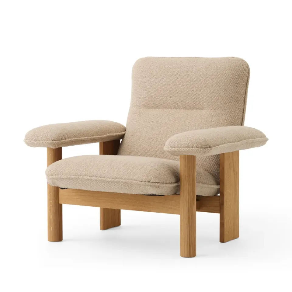 Audo Copenhagen Armchairs & Footstools*Brasilia armchair, Oiled oak-Bouclé 02 Beige