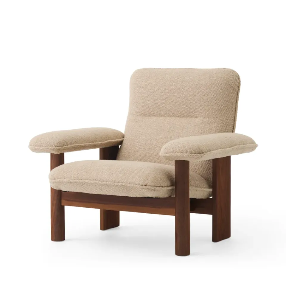 Audo Copenhagen Armchairs & Footstools*Brasilia armchair, Walnut-Bouclé 02 Beige