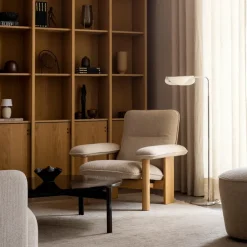 Audo Copenhagen Armchairs & Footstools*Brasilia armchair, Walnut-Bouclé 02 Beige