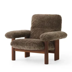 Audo Copenhagen Armchairs & Footstools*Brasilia armchair, Walnut-Root sheepskin Brown