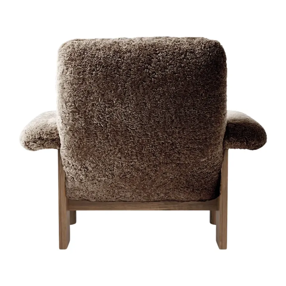Audo Copenhagen Armchairs & Footstools*Brasilia armchair, Walnut-Sahara sheepskin curly Brown