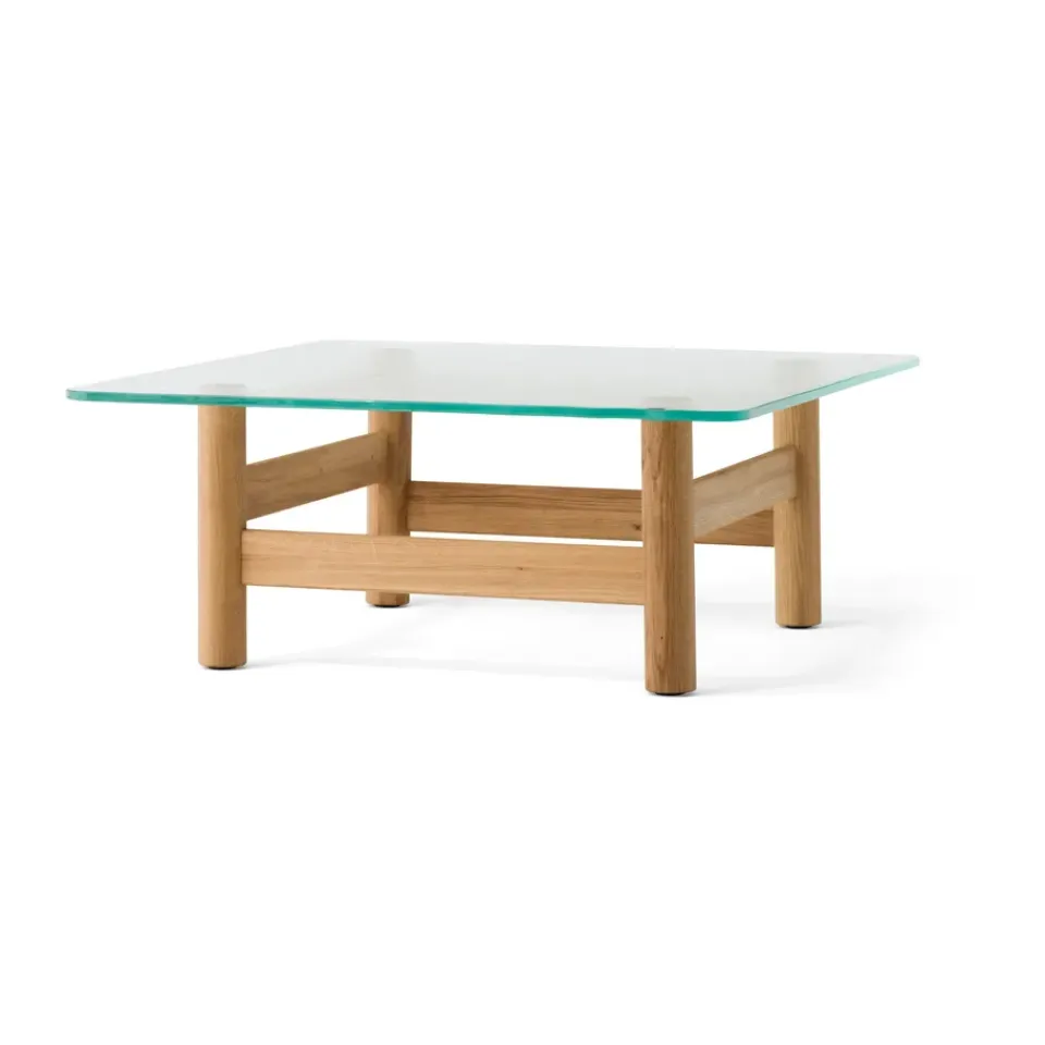 Audo Copenhagen Coffee Tables*Brasilia coffee table 100x100 cm, Natural oak-clear glass Brown