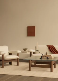 Audo Copenhagen Coffee Tables*Brasilia coffee table 100x100 cm, Natural oak-clear glass Brown