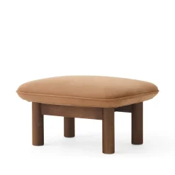 Audo Copenhagen Armchairs & Footstools*Brasilia footstool, Dunes camel 21004 -dark oak Brown