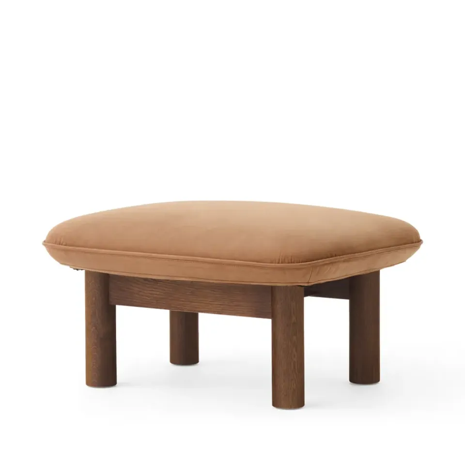 Audo Copenhagen Armchairs & Footstools*Brasilia footstool, Dunes camel 21004 -dark oak Brown