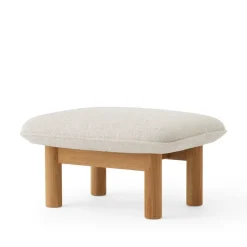 Audo Copenhagen Armchairs & Footstools*Brasilia footstool, Fabric moss 011 , oak legs Grey