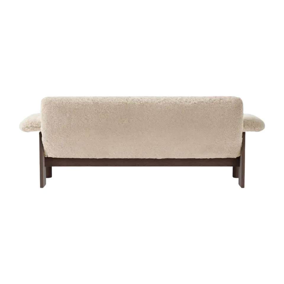 Audo Copenhagen Sofas*Brasilia sofa 2-seats, Dark oak-Nature sheepskin curly Beige