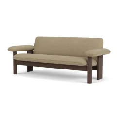 Audo Copenhagen Sofas*Brasilia sofa 2-seats, Dark oak-Audo Bouclé 02 Beige