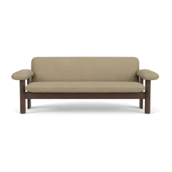 Audo Copenhagen Sofas*Brasilia sofa 2-seats, Dark oak-Audo Bouclé 02 Beige