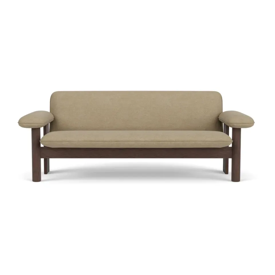 Audo Copenhagen Sofas*Brasilia sofa 2-seats, Dark oak-Audo Bouclé 02 Beige
