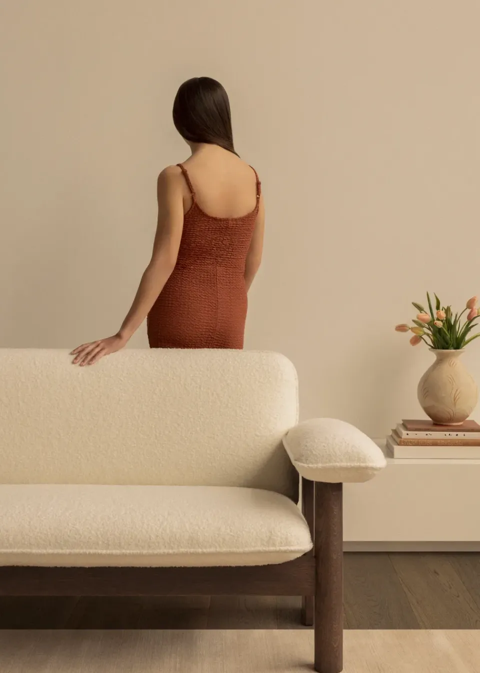 Audo Copenhagen Sofas*Brasilia sofa 2-seats, Dark oak-Baru 0200 White